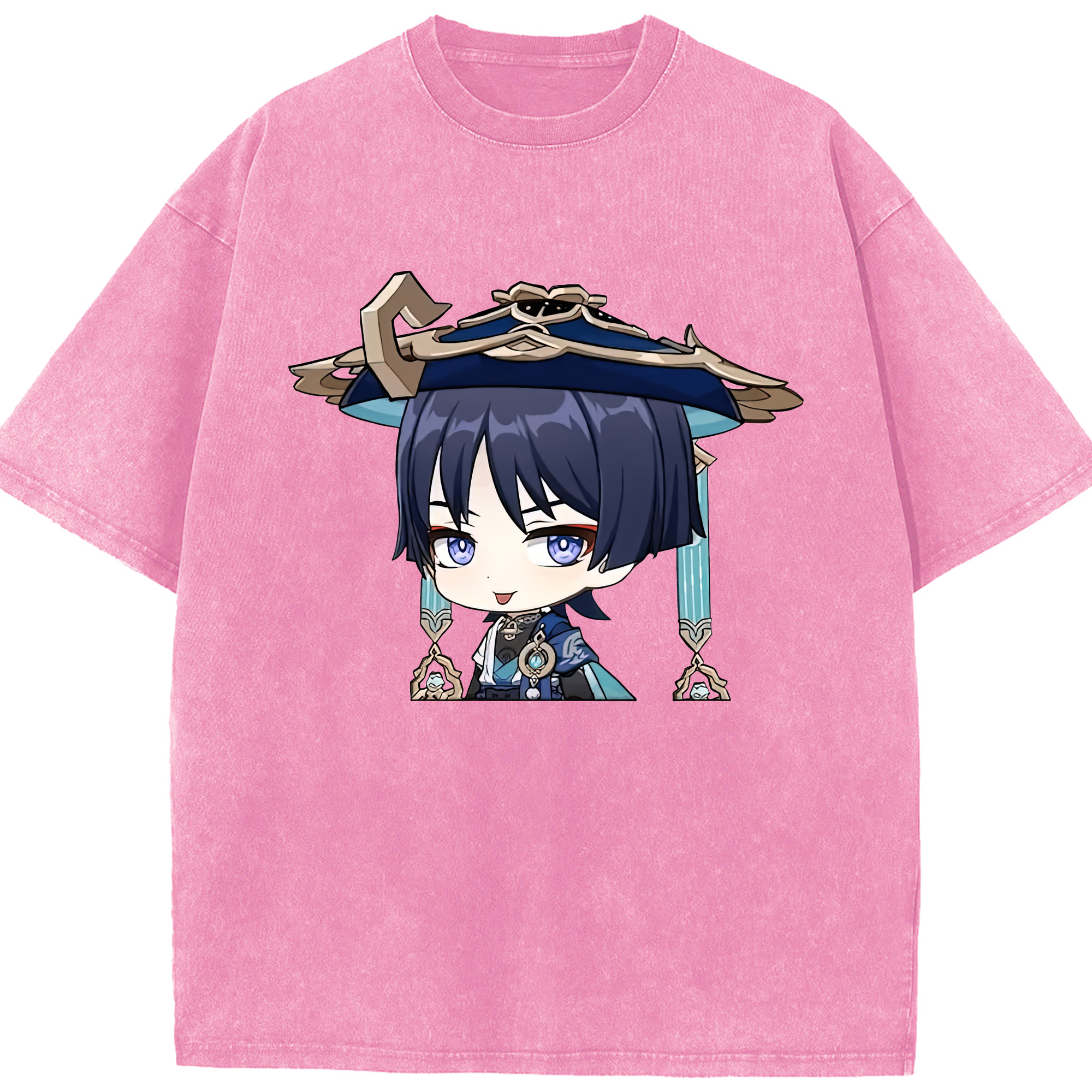 げんし神 さんペい genshin Sanpei 綿100% ヴィンテージ風 半袖Tシャツ（フロントプリント）